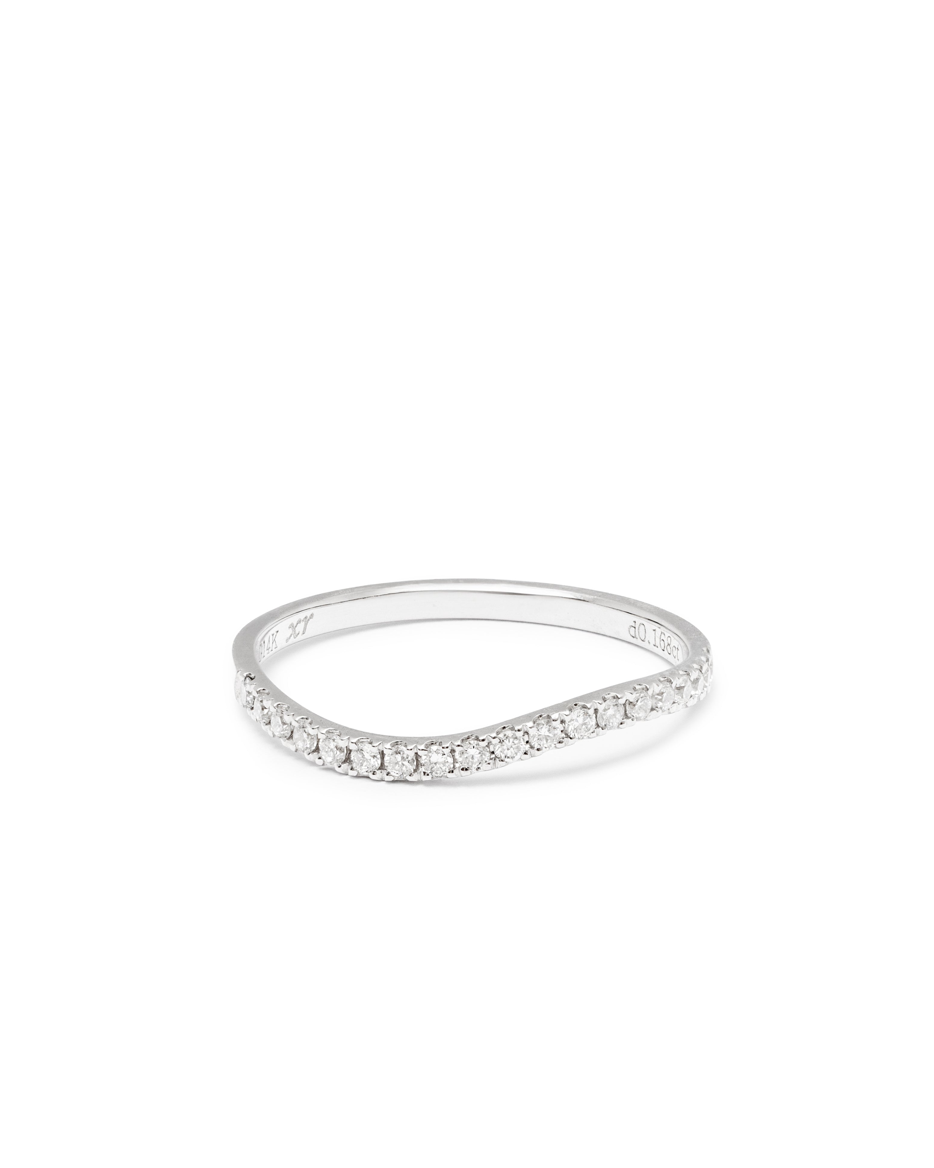 Slim Half-Eternity Lab-Grown Diamond Band – 14K White Gold