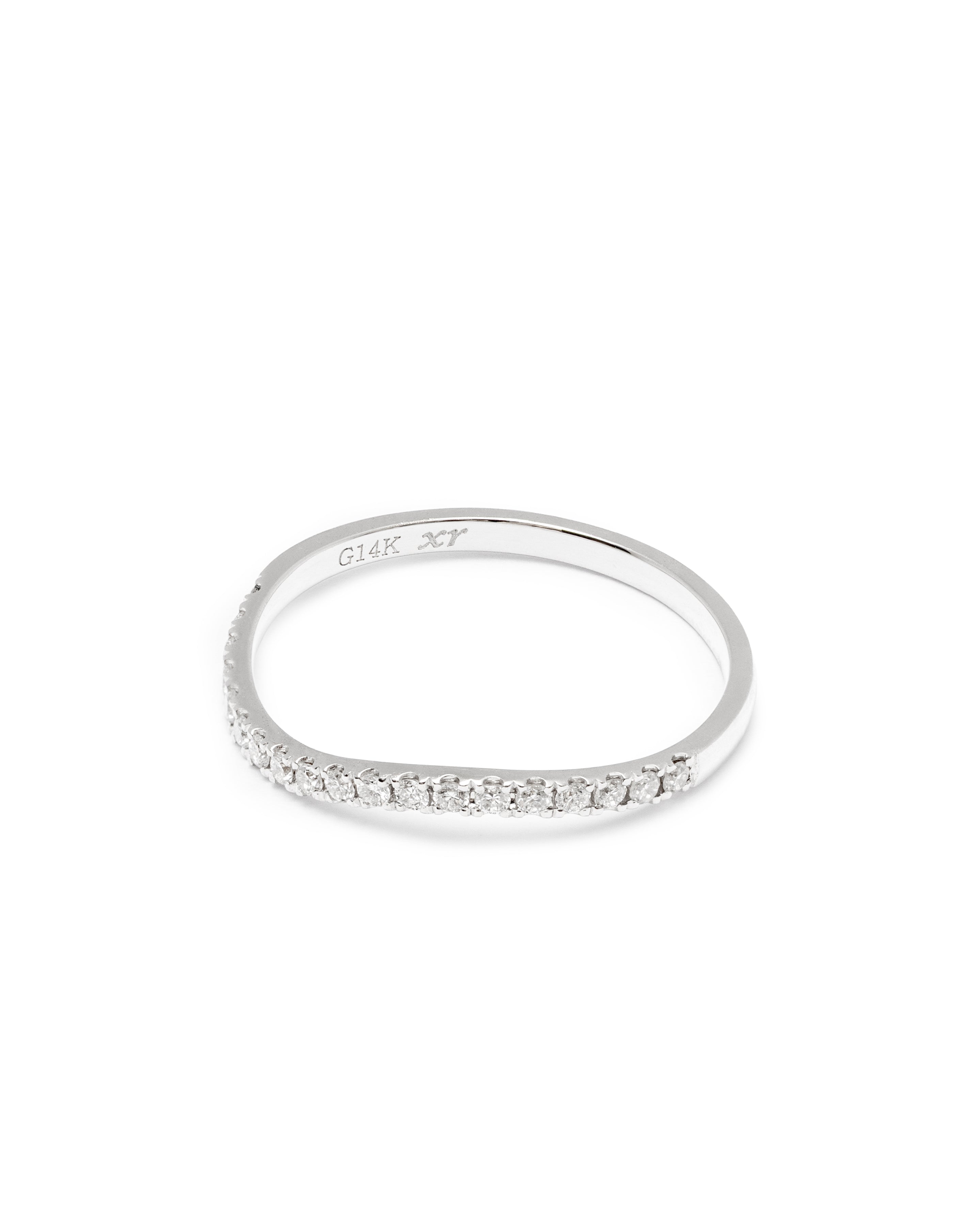 Slim Half-Eternity Lab-Grown Diamond Band – 14K White Gold