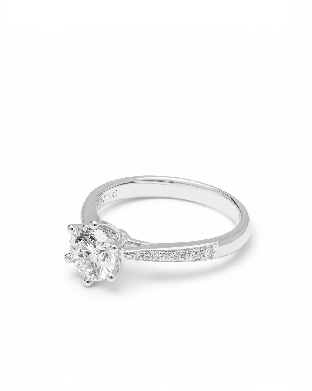 Aurora Solitaire Ring Lab-Grown Diamond in 14K Gold