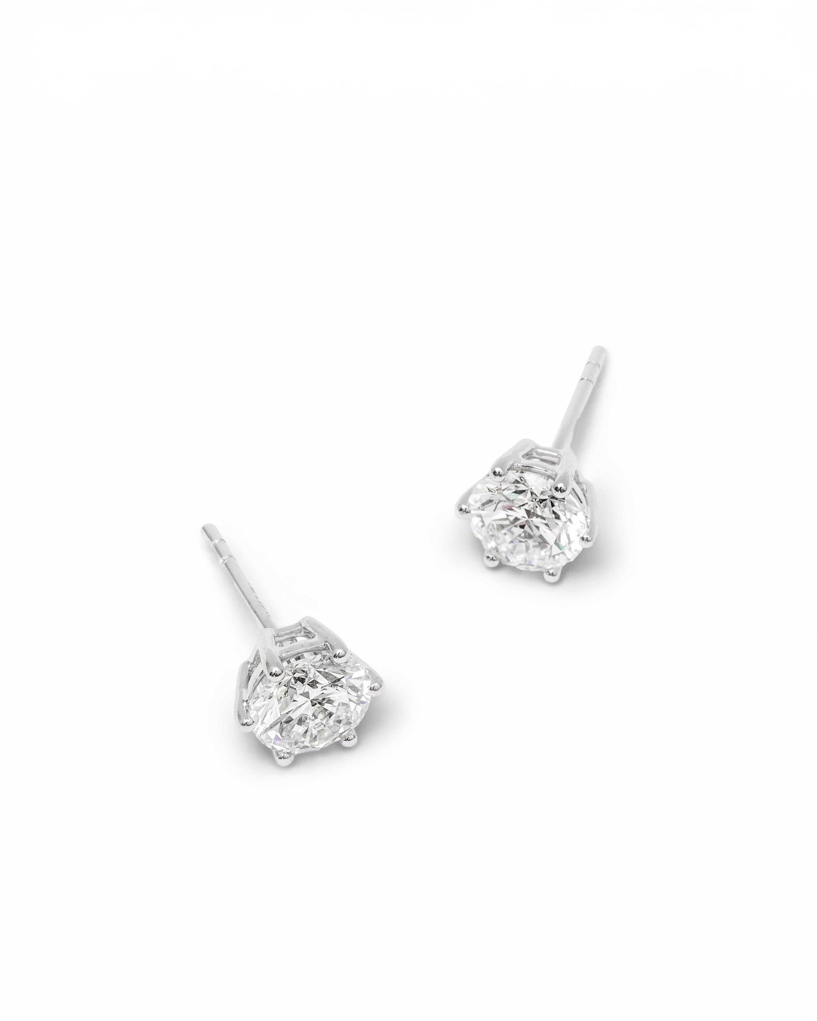 Eclat Iris – Classic 2.00ct Round Lab-Grown Diamond Stud Earrings