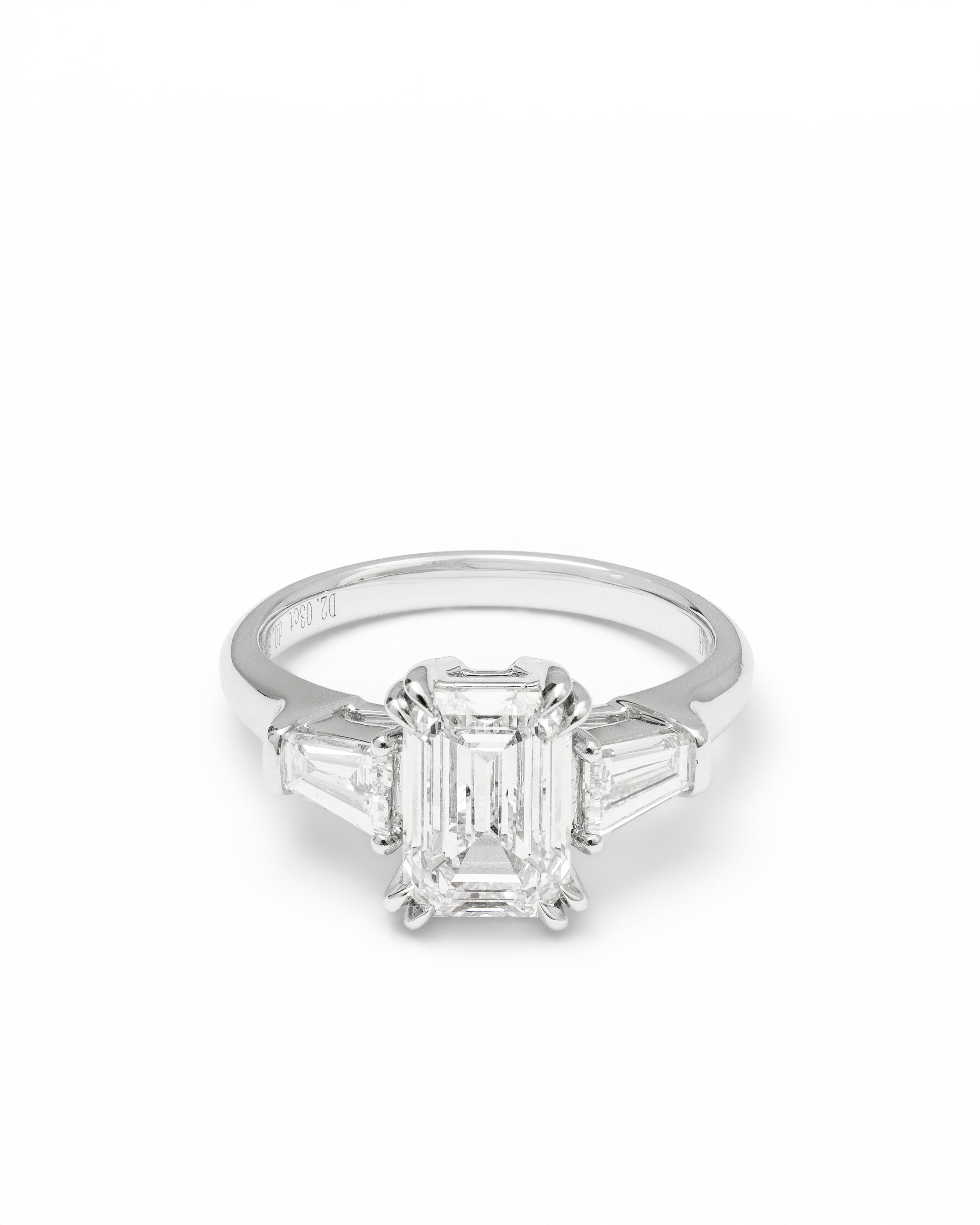 Emerald-Cut Trilogy Ring Lab-Grown Diamond in 14K Gold