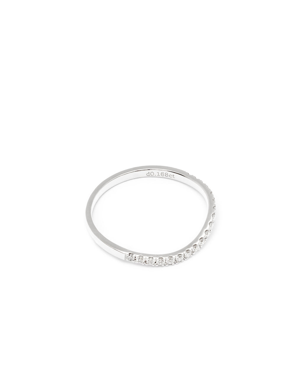 Slim Half-Eternity Lab-Grown Diamond Band – 14K White Gold