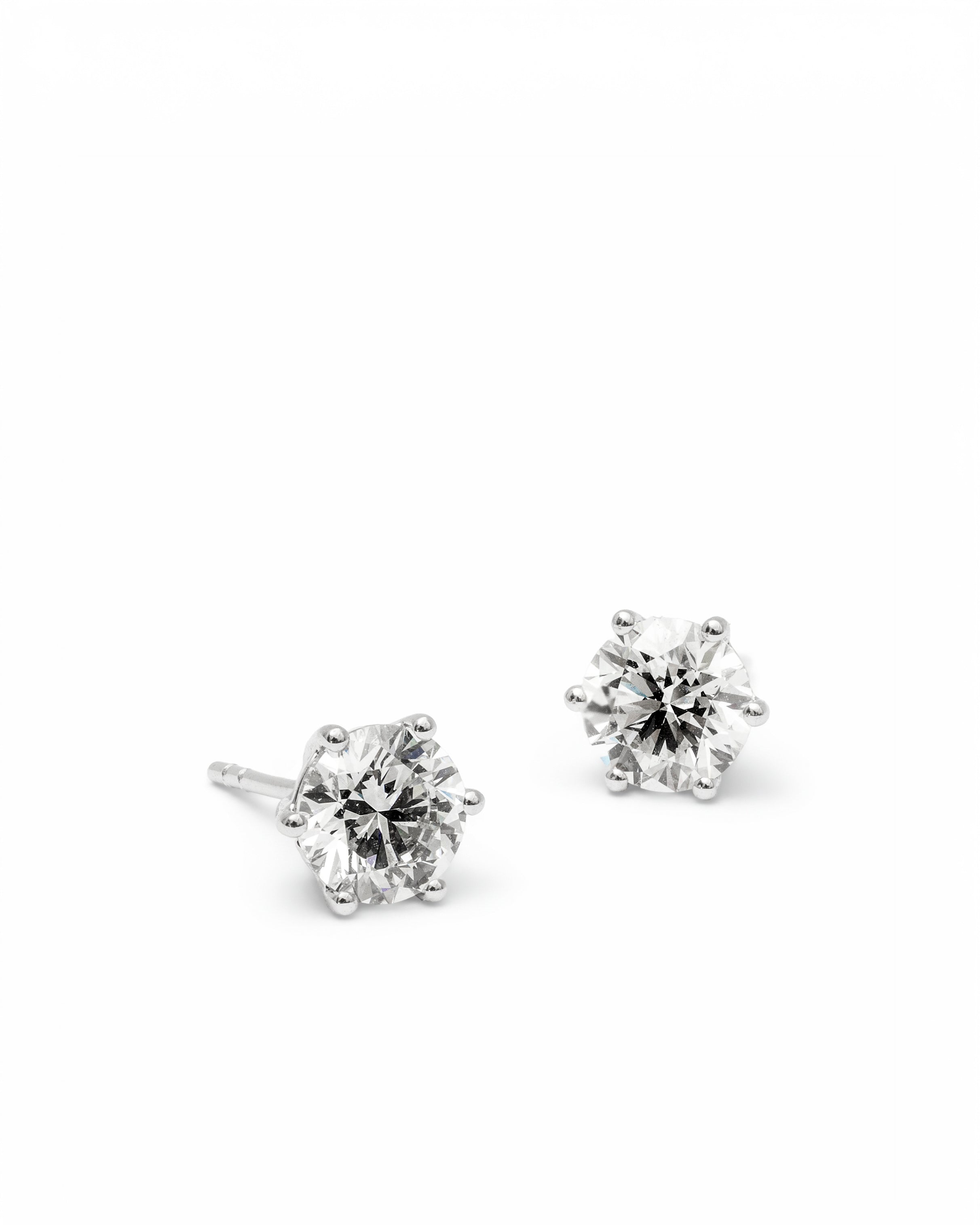 Eclat Iris – Classic 2.00ct Round Lab-Grown Diamond Stud Earrings