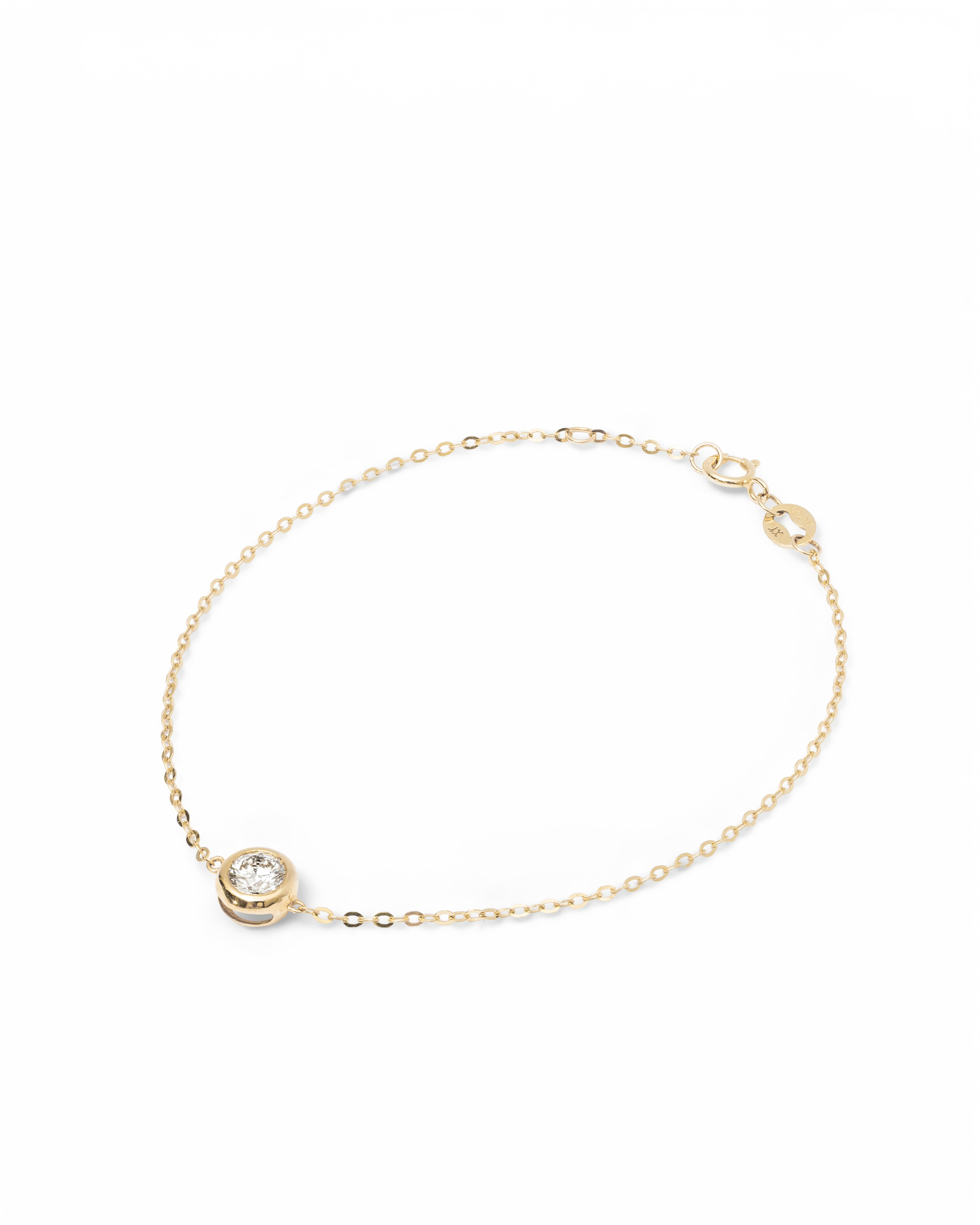 Lumière Solo Diamond Bracelet – 0.30ct Lab-Grown Diamond in 14K Gold