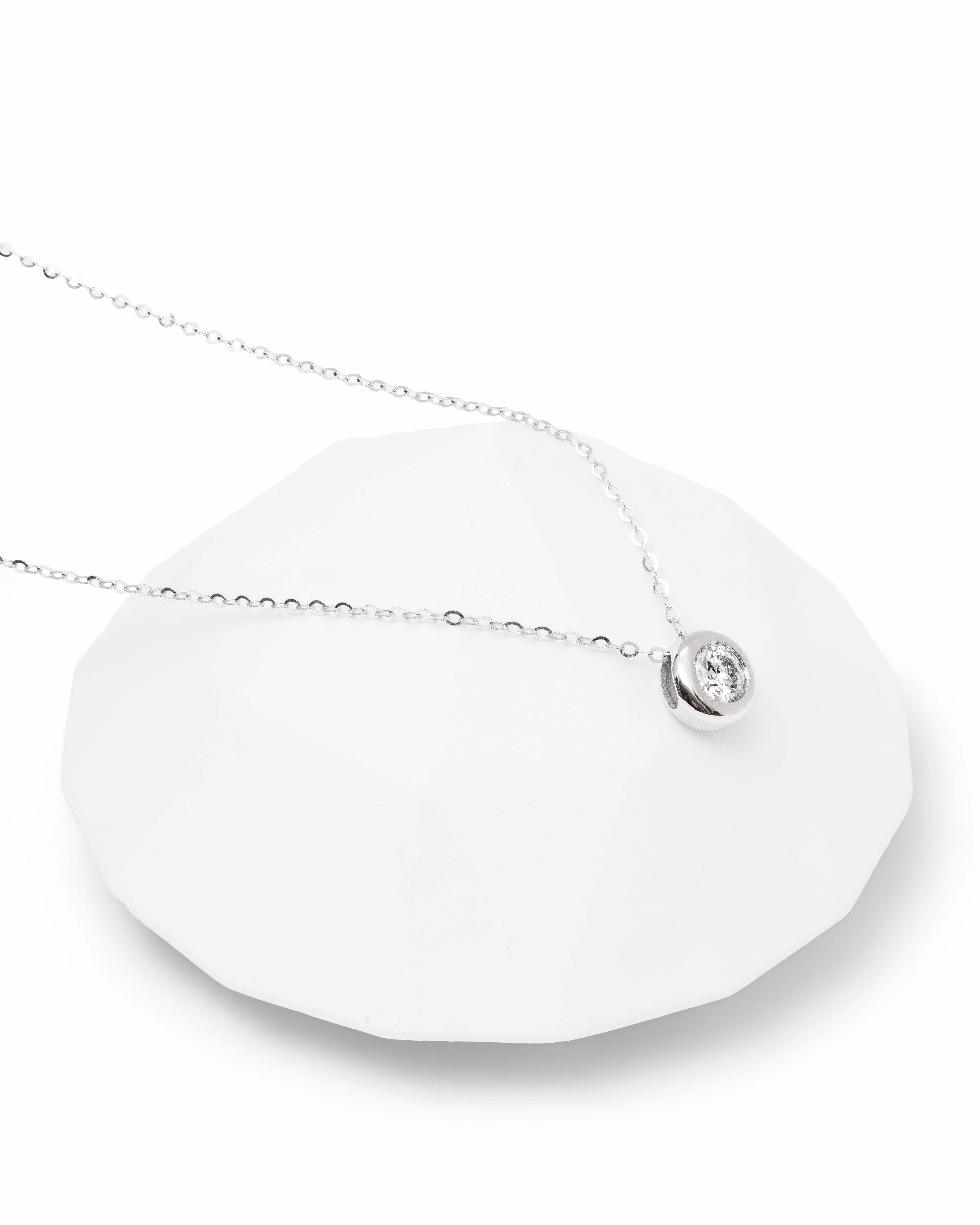 0.30 Carat Lab-Grown Diamond Solitaire Pendant Necklace – 14K Gold