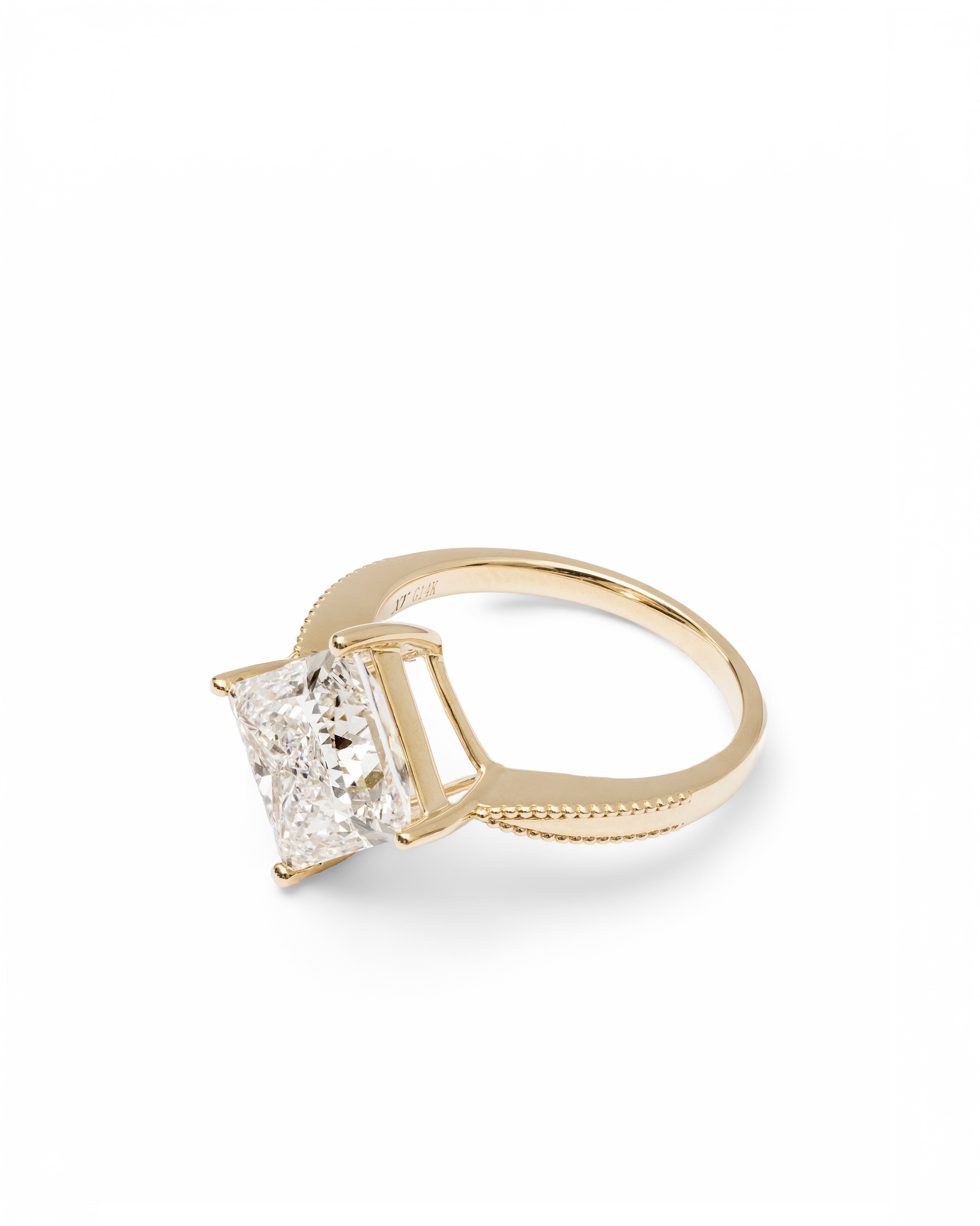 Prism Princess-Cut Ring Lab-Grown Diamond in 14K Gold