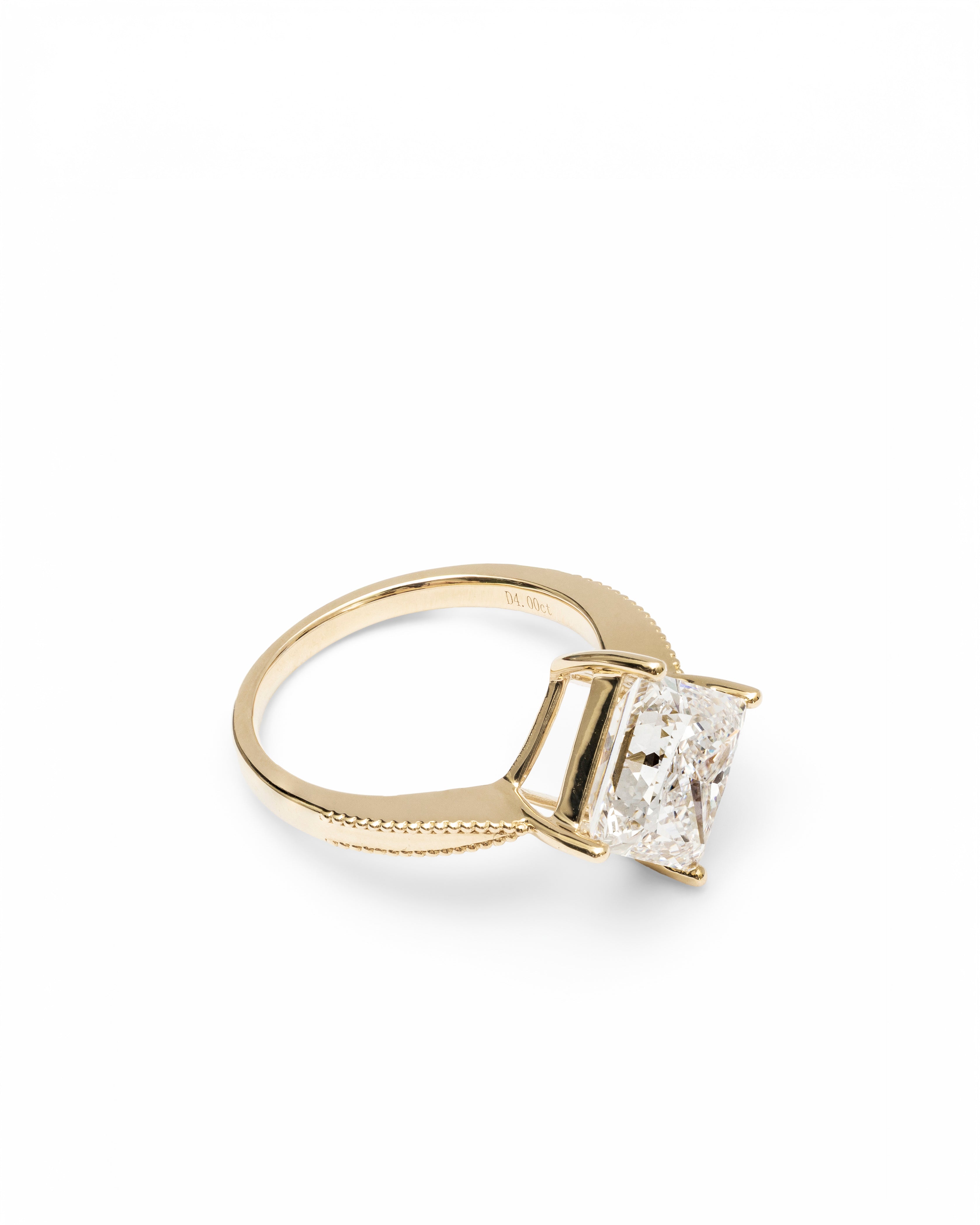 Prism Princess-Cut Ring Lab-Grown Diamond in 14K Gold