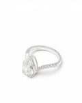 Pear-Cut Solitaire Ring Lab-Grown Diamond in 14K Gold