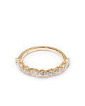 Marquise & Round Lab-Grown Diamond Band – 14K Gold
