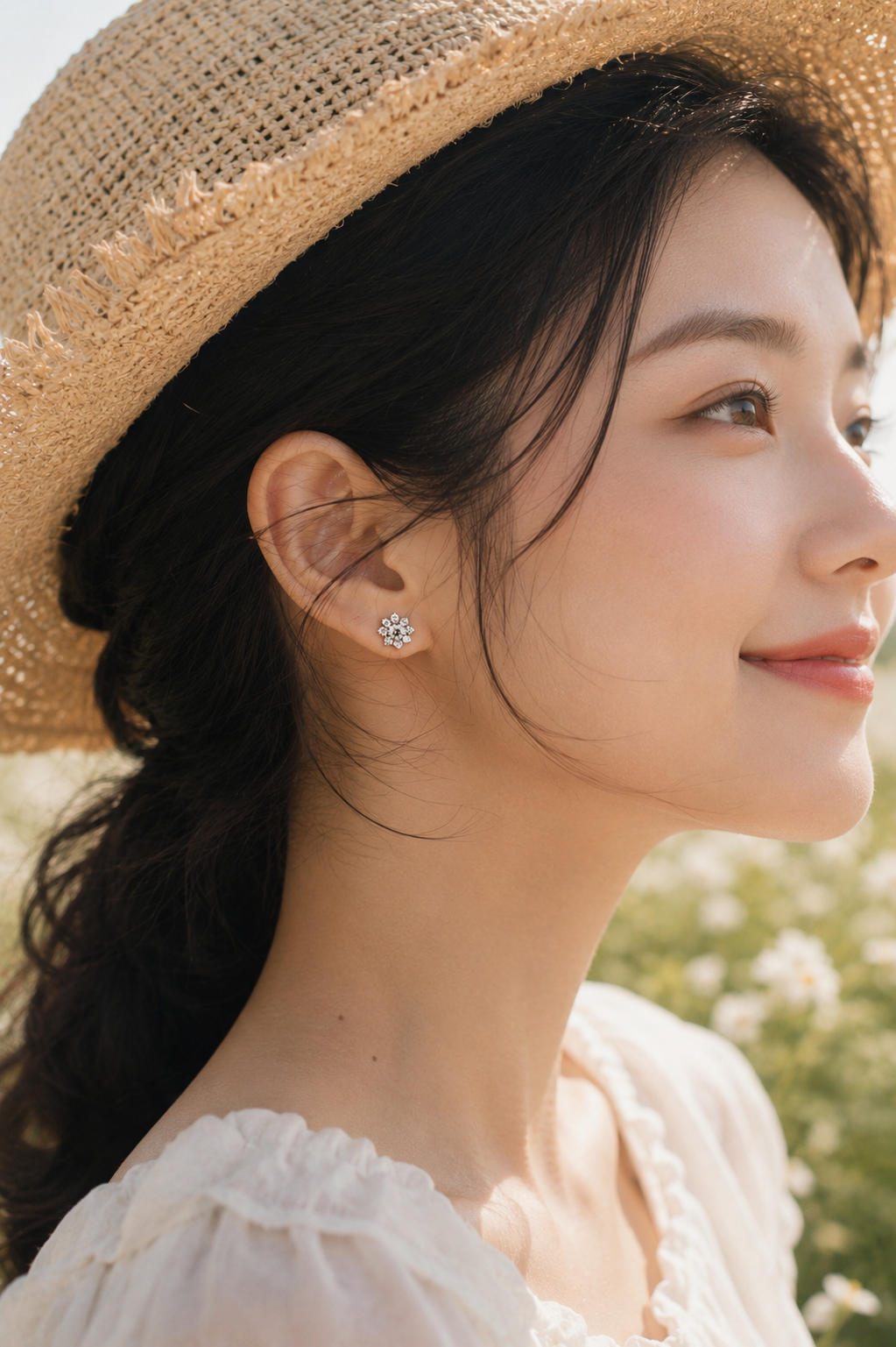 Radiant Bloom Diamond Studs – 2.50ct Lab-Grown Diamond Earrings in 14K Gold