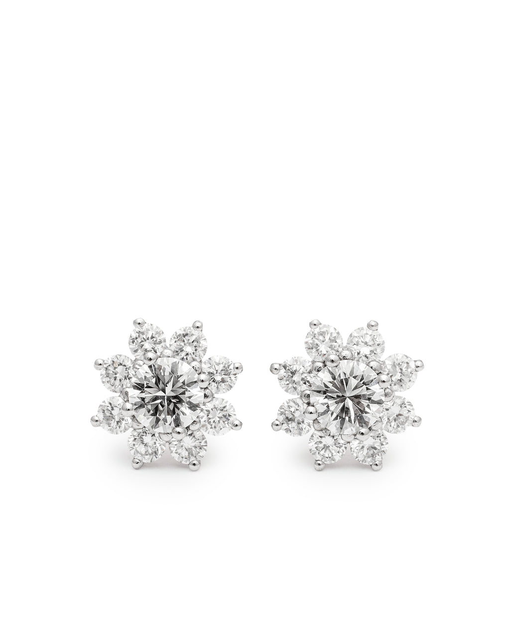Radiant Bloom Diamond Studs – 2.50ct Lab-Grown Diamond Earrings in 14K Gold