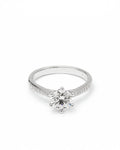 Aurora Solitaire Ring Lab-Grown Diamond in 14K Gold